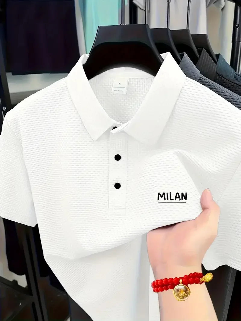 Cool POLO shirts for men's casual wear, with exquisite craftsmanship, with lapel, button closure, in solid color, classic and fa Beauty hair & fashionfj