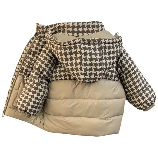 Winter jacket for Boys Girls Medium Length Down Jacket NewThickened Hooded Coat Big Childrens Kids Jacket 2-9Years