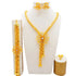 Elegant 24k gold necklace jewelry set for women, AU999 pure gold bracelet Beauty hair & fashionfj
