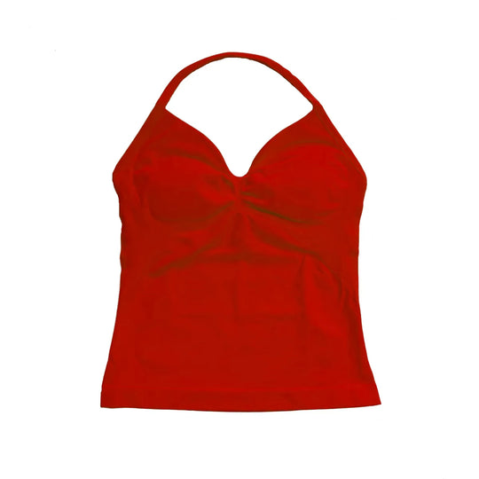 Women's Yoga Vest  Top with Bare Back and Long Straps  Backless Bra for Training  T-shirt for Running and Yoga