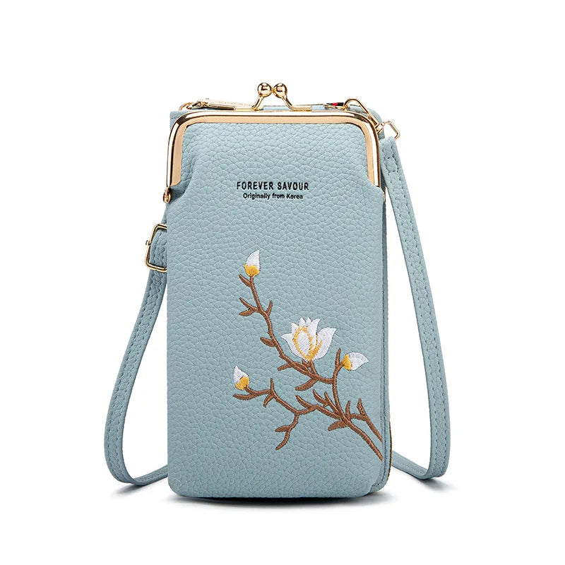 Passport Holder Purse Wear-Resistant Women Sling Wallet Mini Phone Bag Versatile Cross-Body Wallet For Travel Day Trips Errands