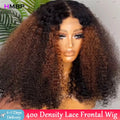 400 High Density Glueless Lace Frontal Wigs Human Hair Ready To Go P4/33 Color Kinky Curly 360 Hd Lace Wig Human Hair For Women Beauty hair & fashionfj