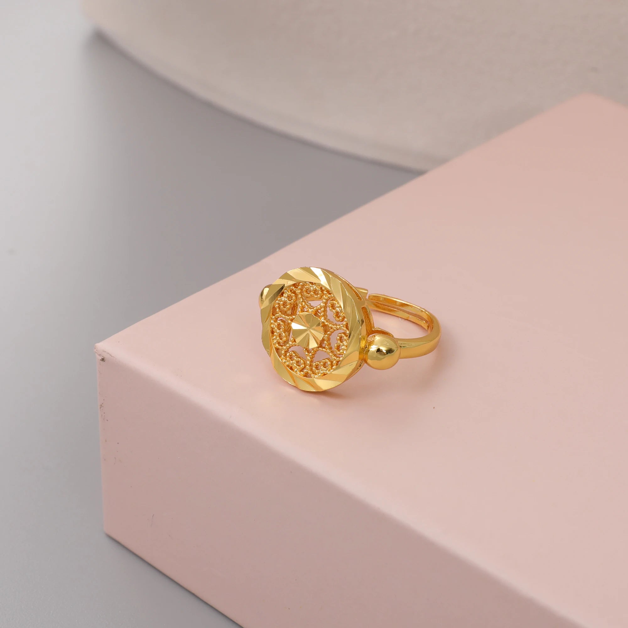 Dubai Gold Plated Necklace Earrings Ring Bracelet Arabian Traditional Vintage Jewelry Women's Set Bridal Wedding Jewelry Beauty hair & fashionfj