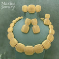 Golden Collar Chunky Round Gold Plated Jewelry Set Women Necklace Earring Bracelet Ring African Bridal Wedding Party Gifts Beauty hair & fashionfj