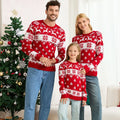 2025 Winter Cartoon Print Mom Dad Kids Matching Outfits Christmas Sweater Full Sleeve Soft Knitwear Cute Jumper Xmas Family Look