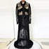 Luxury Embroidery Lace Formal Dress For Women Summer Auutmn Sexy Long Sleeve Floor Length Maxi Prom Evening Dresses Beauty hair & fashionfj