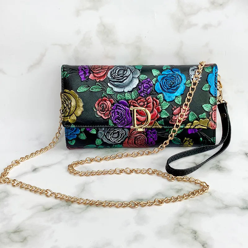 Women’s Leather Crossbody Bag – Stylish Long Wallet, Multi-functional Clutch Purse, Versatile Handbag for Daily Use