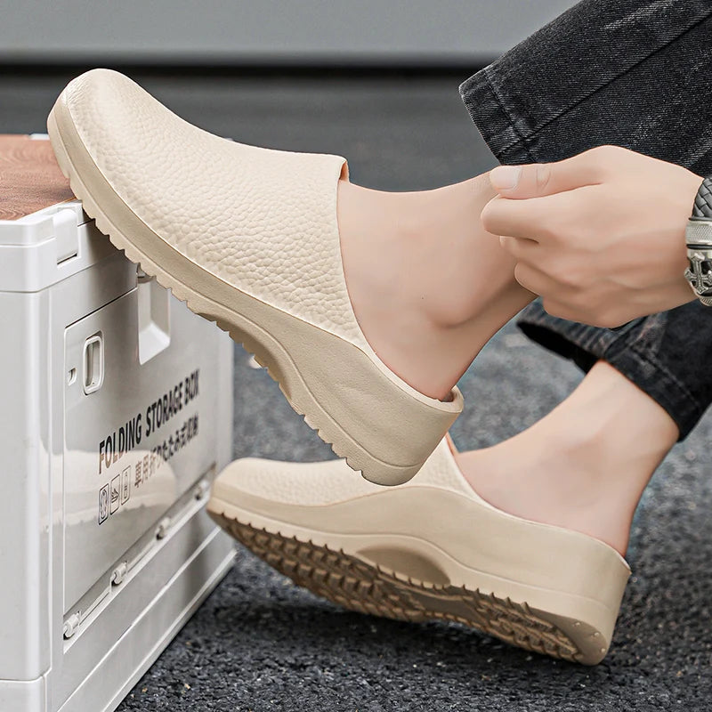 Men's Summer Slippers Non-slip Oil-resistant Chef Shoes Kitchen Shoes For Men Nurse Work Shoe Casual EVA Lightweight Soft Clogs