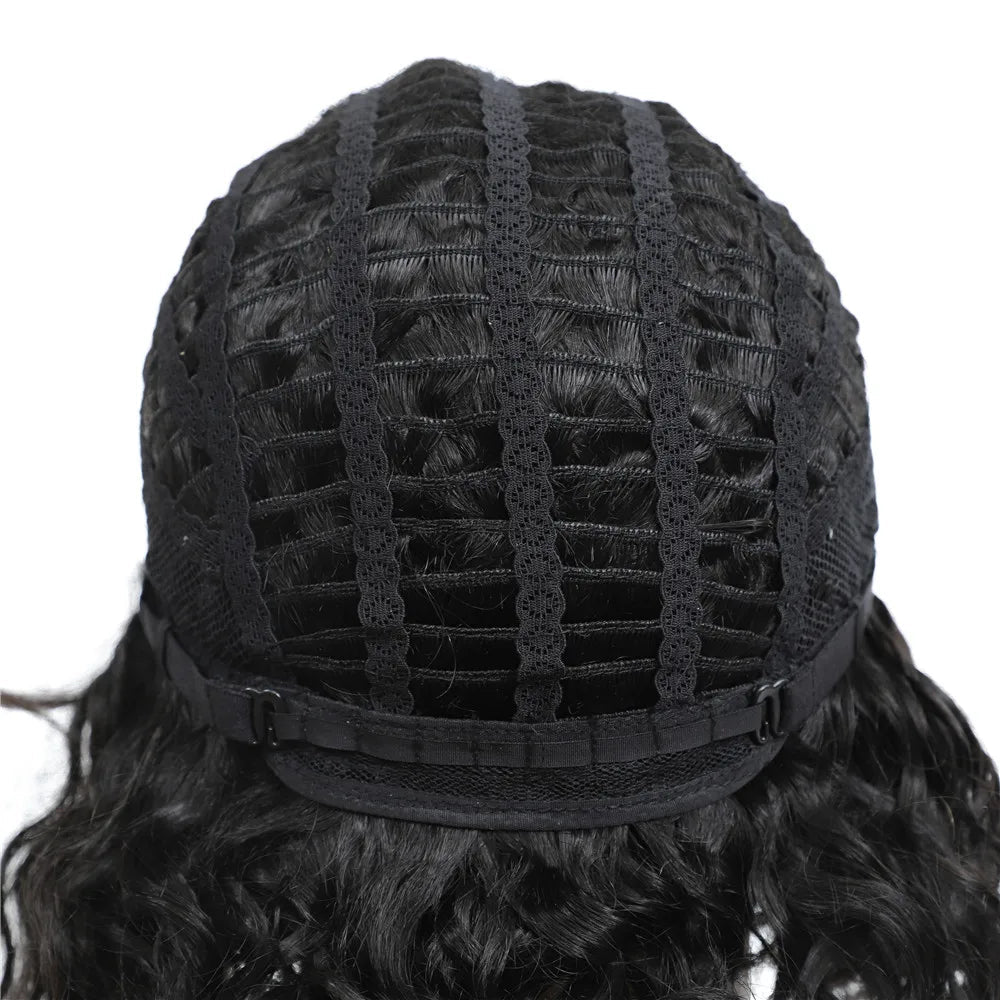 Loose Deep Brazilian Human Hair Wigs For Black Women IJOY Light Brown L Part  Full Machine Made Wigs Non-Remy Hair Wigs Beauty hair & fashionfj