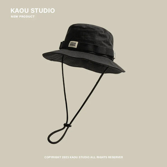 Outdoor Hiking Bucket Hats for Women Men Spring Summer Big Brim Fisherman Sun Protection Sun Hats Fashion Versatile Travel Cap Beauty hair & fashionfj