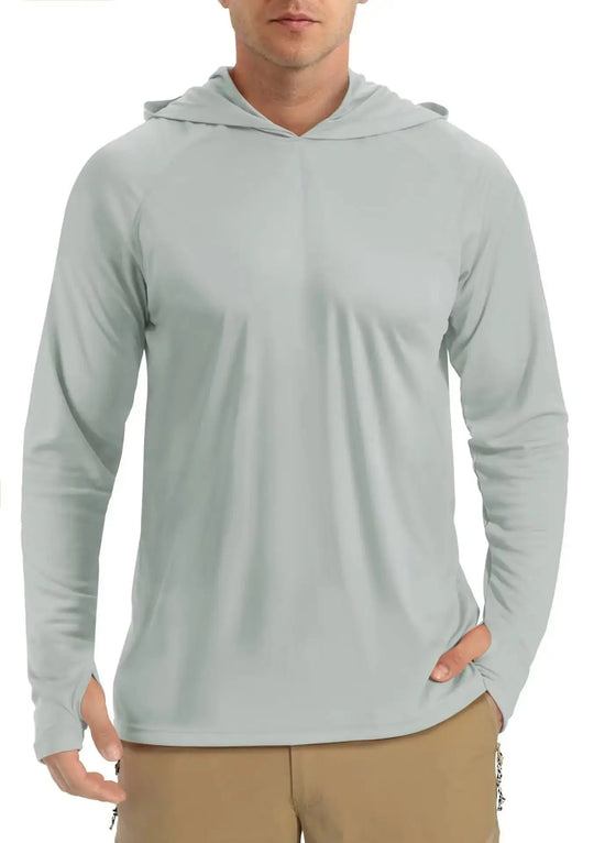 UPF 50+ Sun Protection T-Shirts Mens Long Sleeve Hoodie Casual Quick Dry T shirts Outdoor Hike Sports Run Pullover Tops Beauty hair & fashionfj