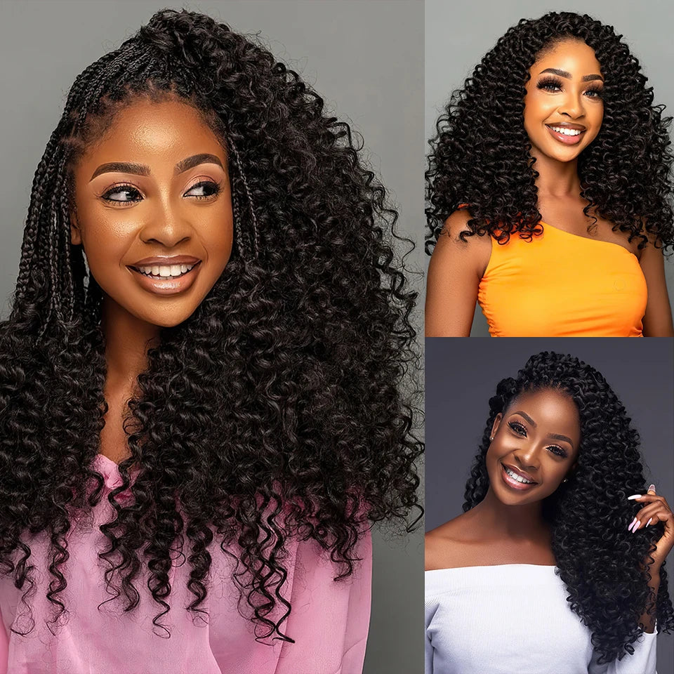 22 Inch Crochet Hair Water Wave Boho Braids Passion Twist Crochet Braid Hair Extensions Bohemian Braiding Hair For Black Women