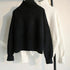 Lucyever Black White Autumn Winter Sweaters Women Soft Thick Loose Fit Knitted Pullovers Female Long Sleeve Turtleneck Sweater Beauty hair & fashionfj