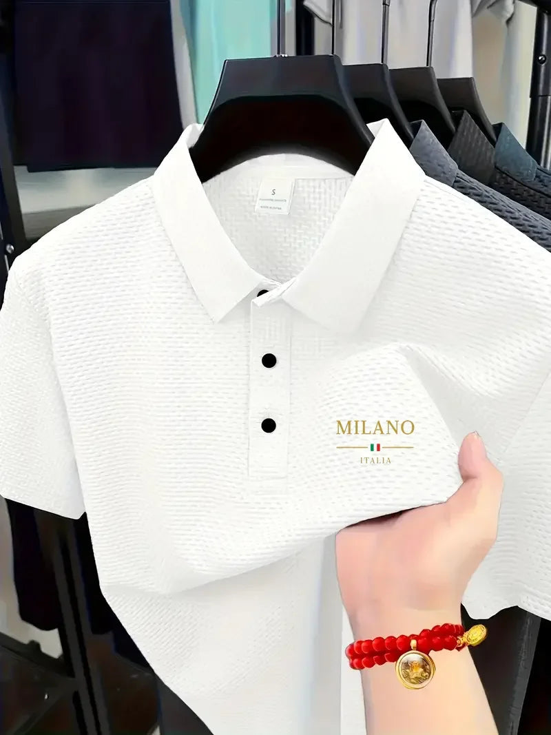 Cool POLO shirts for men's casual wear, with exquisite craftsmanship, with lapel, button closure, in solid color, classic and fa Beauty hair & fashionfj
