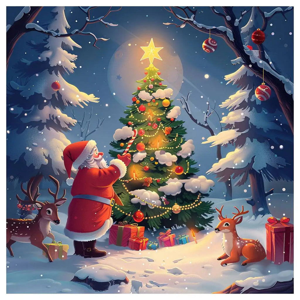 Christmas tree 40X40CM/15.74inch cross stitch Kit diy 11CT/14CT Embroidery crafting supplies embroidered kit hanging