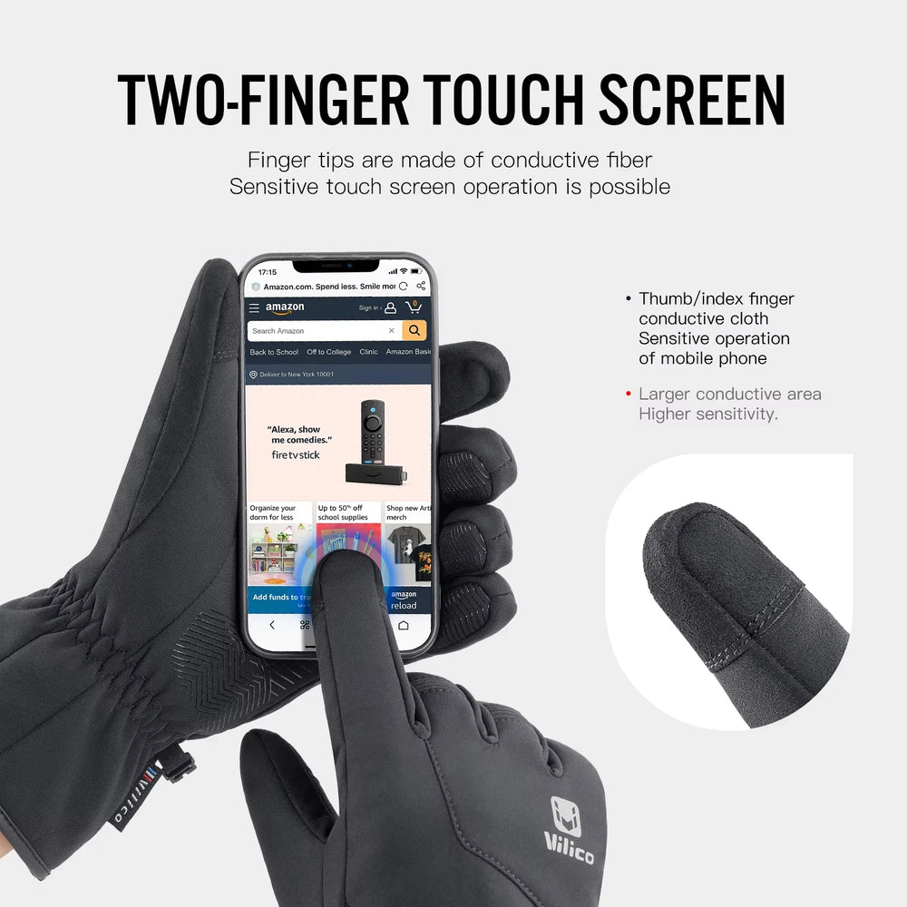 Autumn Winter Outdoor Cycling Gloves for Men Women Touchscreen Thermal Windproof Waterproof Anti-Slip Skiing Hiking Sports Glove