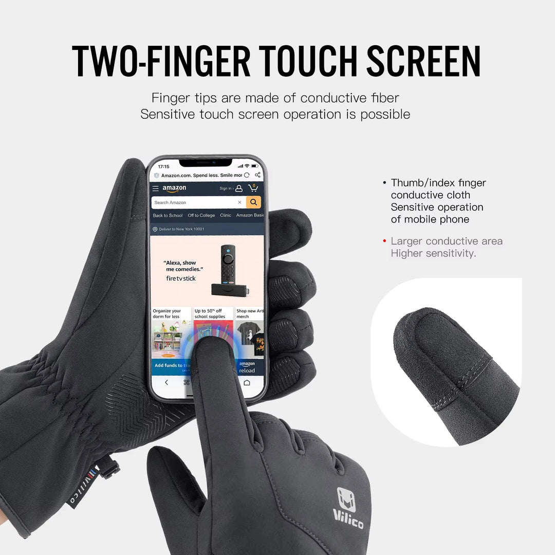 Autumn Winter Outdoor Cycling Gloves for Men Women Touchscreen Thermal Windproof Waterproof Anti-Slip Skiing Hiking Sports Glove
