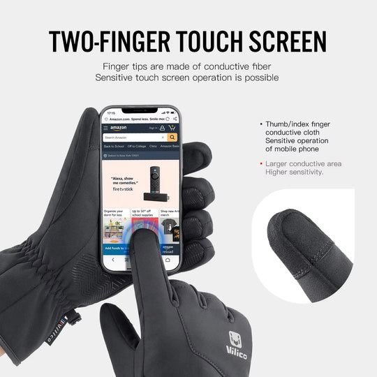 Autumn Winter Outdoor Cycling Gloves for Men Women Touchscreen Thermal Windproof Waterproof Anti-Slip Skiing Hiking Sports Glove