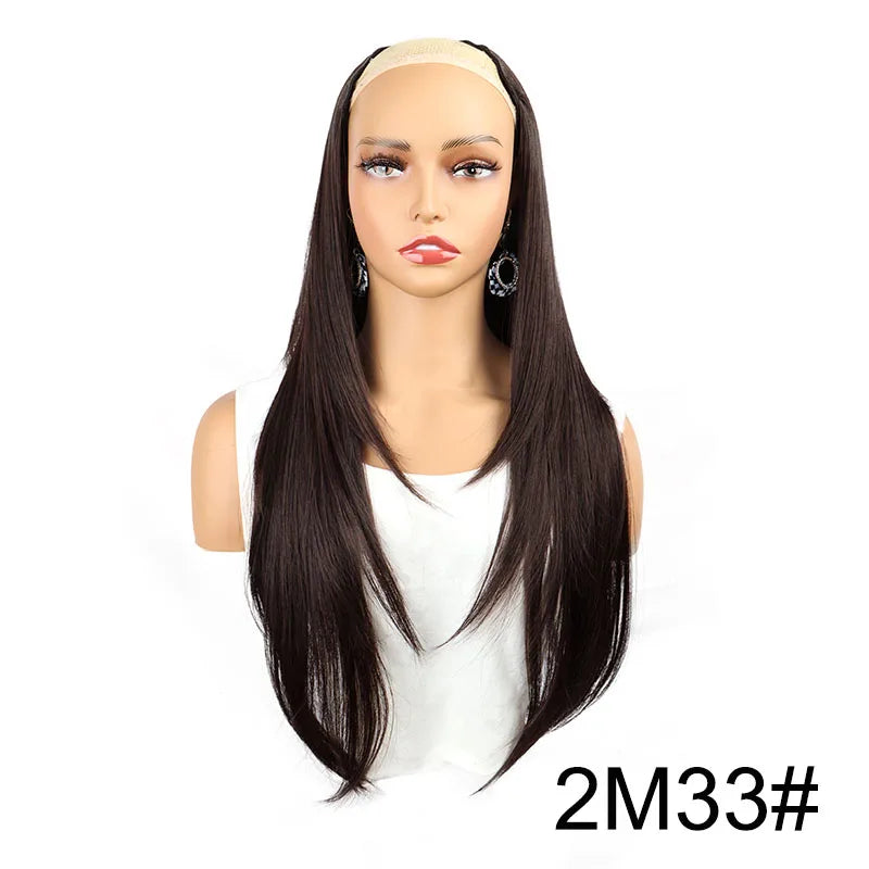 WIGSIN 22Inch Synthetic V-shaped Layered 4 Clips Long Straight Hair Extension Fashion Invisible Hairpiece Wig for Women Beauty hair & fashionfj