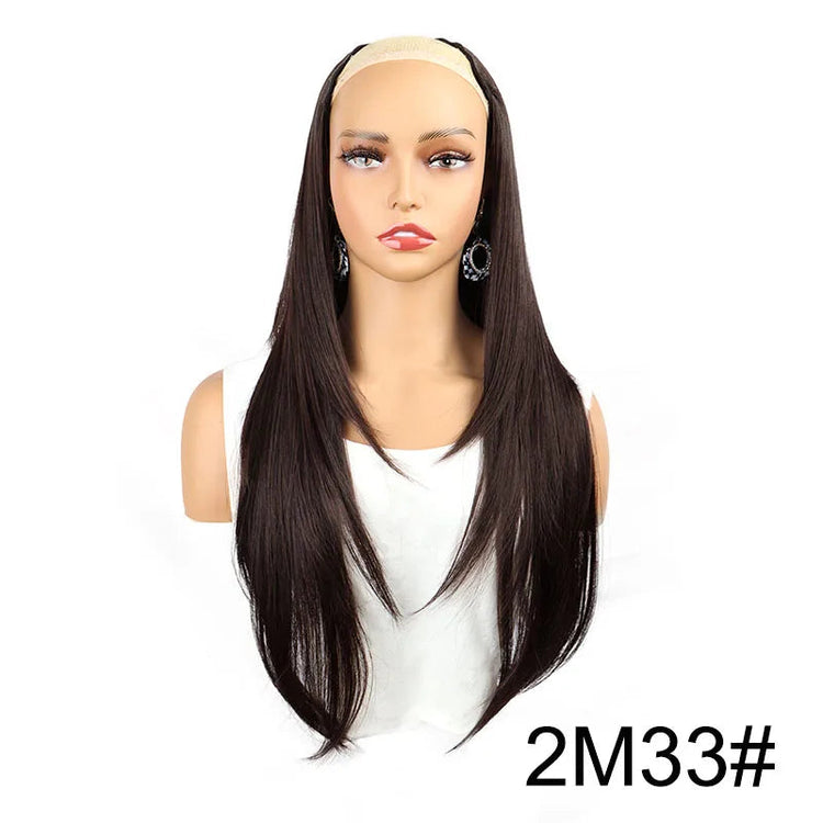 WIGSIN 22Inch Synthetic V-shaped Layered 4 Clips Long Straight Hair Extension Fashion Invisible Hairpiece Wig for Women Beauty hair & fashionfj