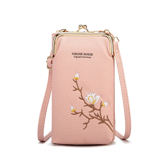 Passport Holder Purse Wear-Resistant Women Sling Wallet Mini Phone Bag Versatile Cross-Body Wallet For Travel Day Trips Errands