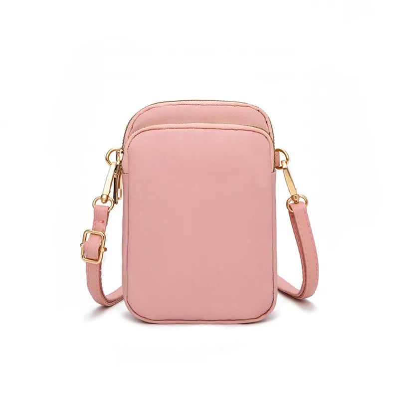 Women Mini Bag Crossbody Zipper Shoulder Bags Mobile Phone Purse Vertical Multifunctional Wallet Black Walking Crossbody Bags