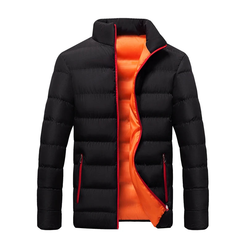 Winter men's thick jacket, warm and thick, slim-fitting outerwear, men's casual high-quality warm coat