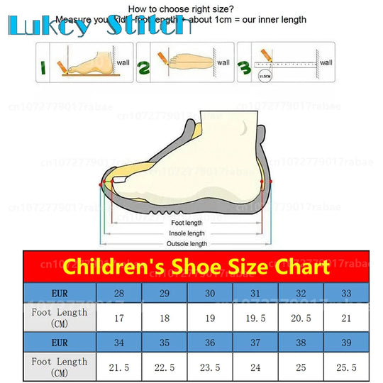 Stitch Shoes sneakers for children Student Casual basketball shoes Kid Sneakers girls boys Running Fashion Sports Shoes Gift
