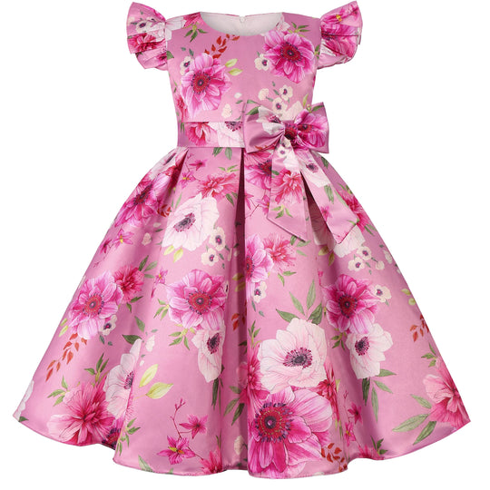 2025 Girls Party Dress High Quality Children Beautiful  Princess Birthday Wedding Party  Dress Beauty hair & fashionfj