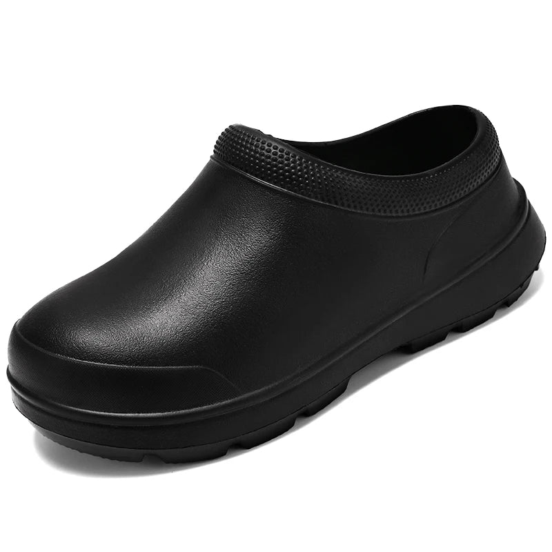 Slippers for Men and Women, Summer Kitchen Waterproof Shoes, Non-Slip, Portable and Comfortable Sandals for Work, Thick-Soled Outer Wear Toe-Toe Shoes