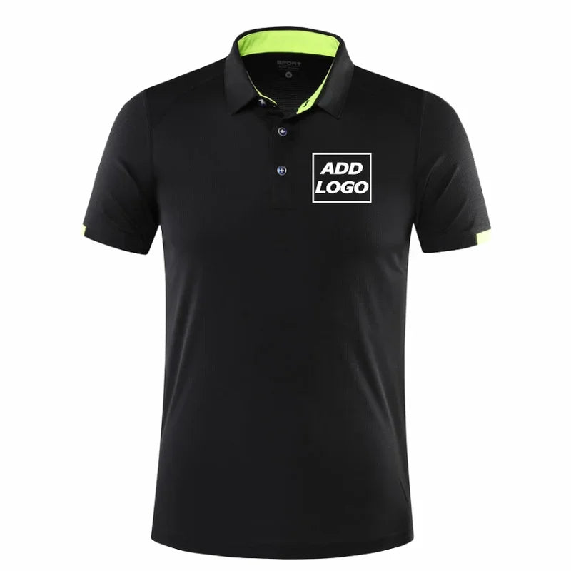Quick-drying sports polo shirt custom printed company brand logo casual short-sleeved polo print shirt T-shirt 4XL 2025 Beauty hair & fashionfj
