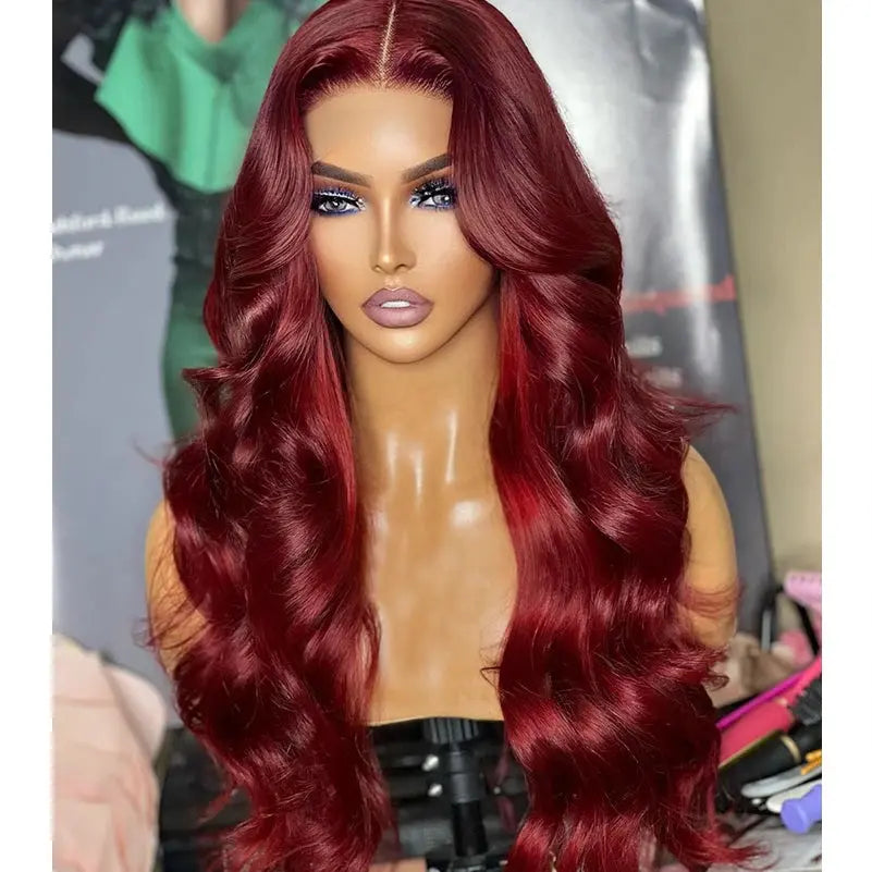 AIMEYA Ginger Synthetic Lace Wigs for Black Women Natural Hairline Synthetic Lace Frontal Wig Heat Resistant Fiber Orange Wigs Beauty hair & fashionfj