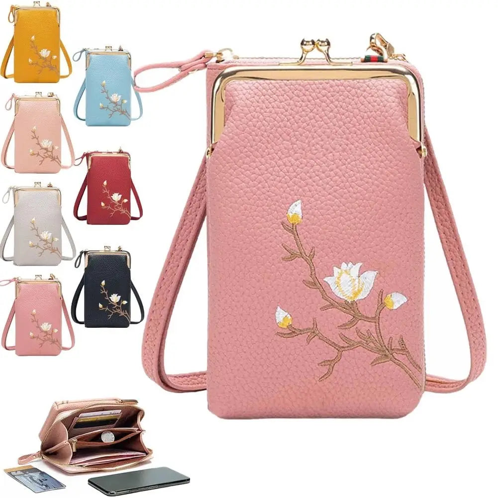 Passport Holder Purse Wear-Resistant Women Sling Wallet Mini Phone Bag Versatile Cross-Body Wallet For Travel Day Trips Errands