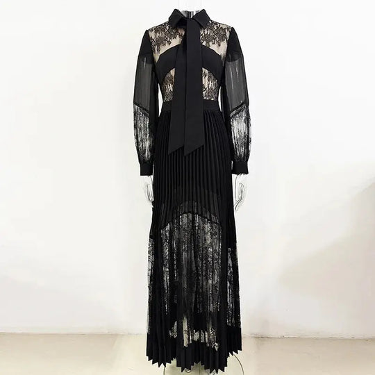 Luxury Embroidery Lace Formal Dress For Women Summer Auutmn Sexy Long Sleeve Floor Length Maxi Prom Evening Dresses Beauty hair & fashionfj