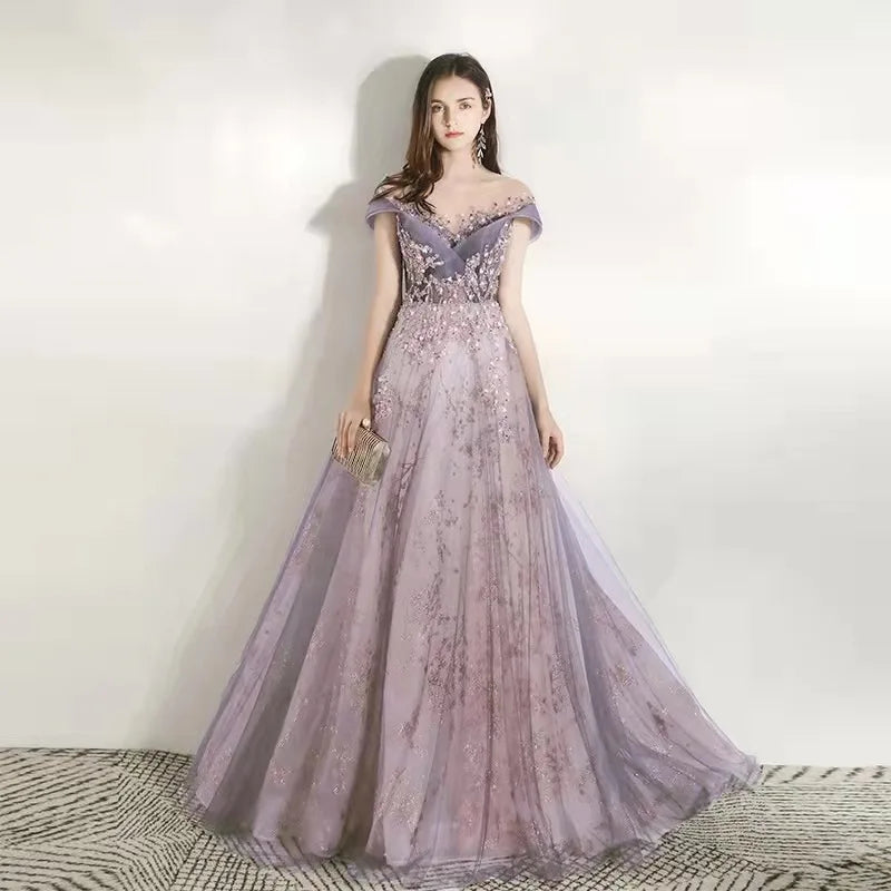 Women Evening Gowns New Engagement Toast Host Bridesmaid Performances Celebrity Fantasy Annual Meeting Gowns Dresses for Female Beauty hair & fashionfj