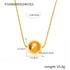 Women 18K Gold Plated Necklace Fashion Popular Waterproof Chian with Shiny Round Pendant Female Girl Jewelry Gift Accessories Beauty hair & fashionfj