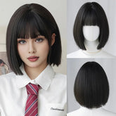 New synthetic wig female short hair refreshing personality high temperature silk holiday party daily complete full head cover Beauty hair & fashionfj