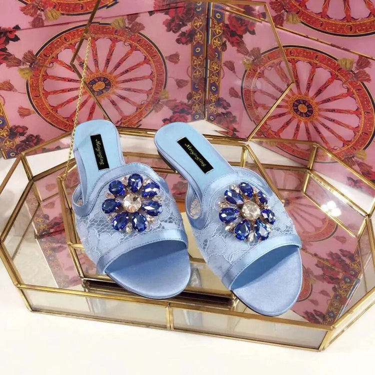 Sparkling Rhinestone Sandals – Glam Up Every Step in Style Beauty hair & fashionfj