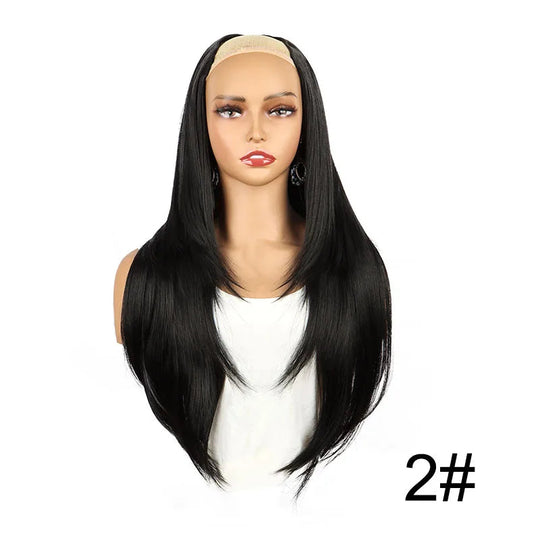 WIGSIN 22Inch Synthetic V-shaped Layered 4 Clips Long Straight Hair Extension Fashion Invisible Hairpiece Wig for Women Beauty hair & fashionfj