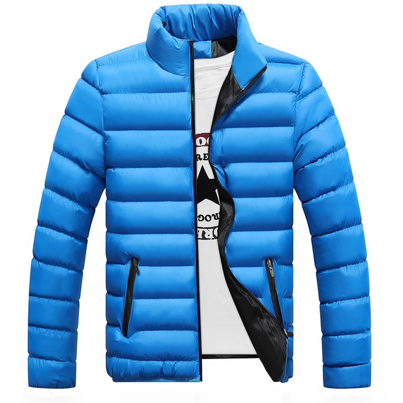 Winter men's thick jacket, warm and thick, slim-fitting outerwear, men's casual high-quality warm coat