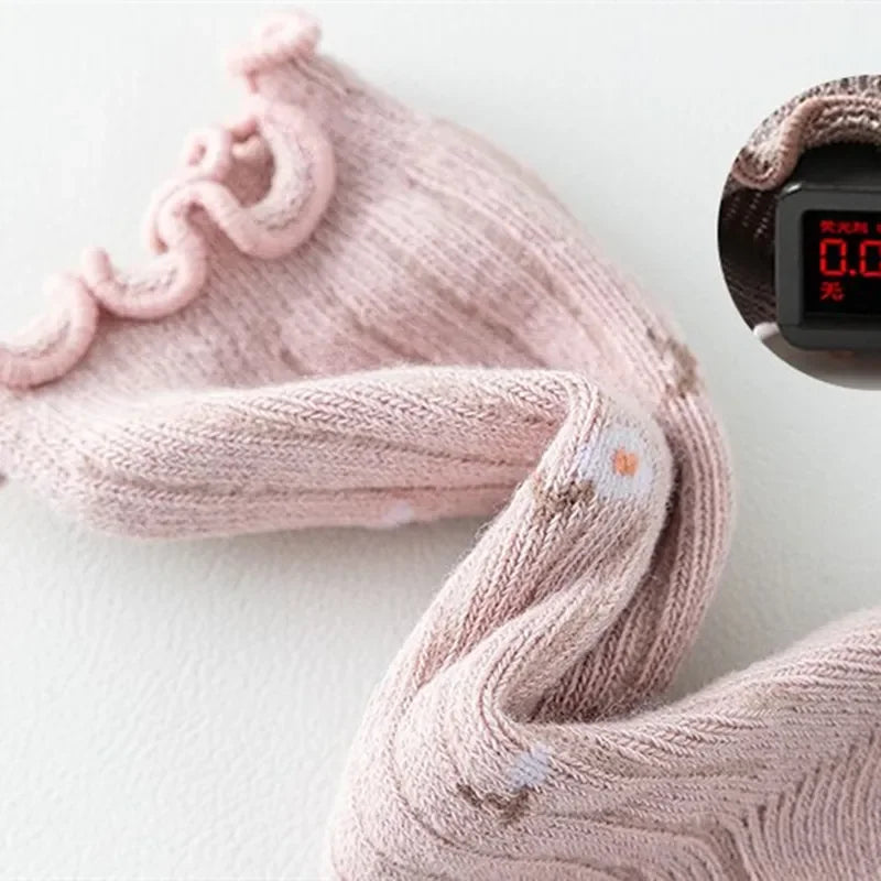 Kids Socks For 0-5 Years Girls Autumn Winter Cotton Print Children's Girls Socks Soft Beauty Toddler Princess Long Sock