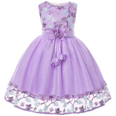 European and American embroidery dress dress girl&