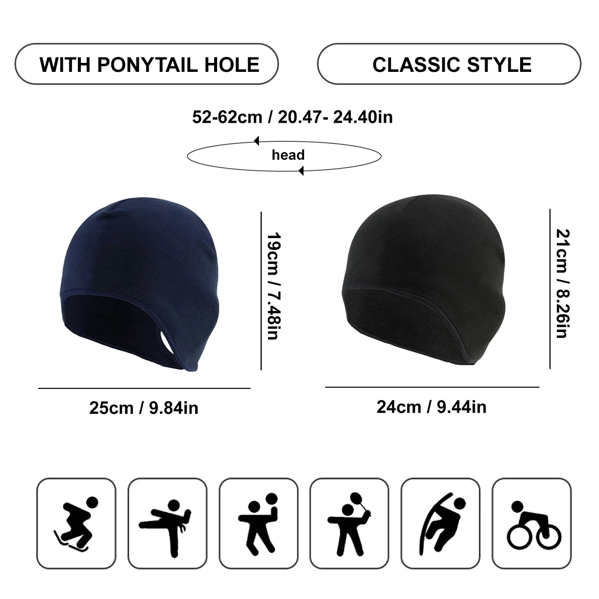 Winter Windproof Ear Warmer Running Headbands Warm Head Wraps Sport Bicycle Hat Headdress Hiking Riding Snowboard Soft Hats