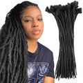 60 Strands Dreadlock Extensions For Men/Women  Afro Kinky Straight 100% Human Hair Handmade Loc Extensions Hair Braids Crochet Beauty hair & fashionfj