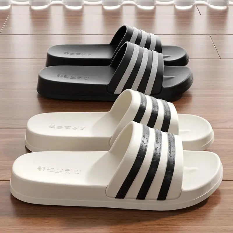 Cold slippers for women in summer, fashionable outerwear for couples, thick soled, non slip, one line mop, bathroom slippers Beauty hair & fashionfj