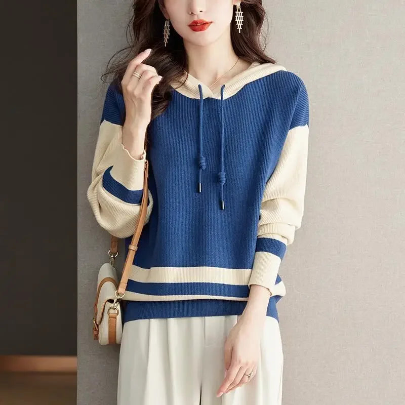 Basic Women's Hooded Sweatshirts Korean Hoodies Long Sleeve Female Top New In Matching Essential Y 2k Vintage Cheap High Quality Beauty hair & fashionfj