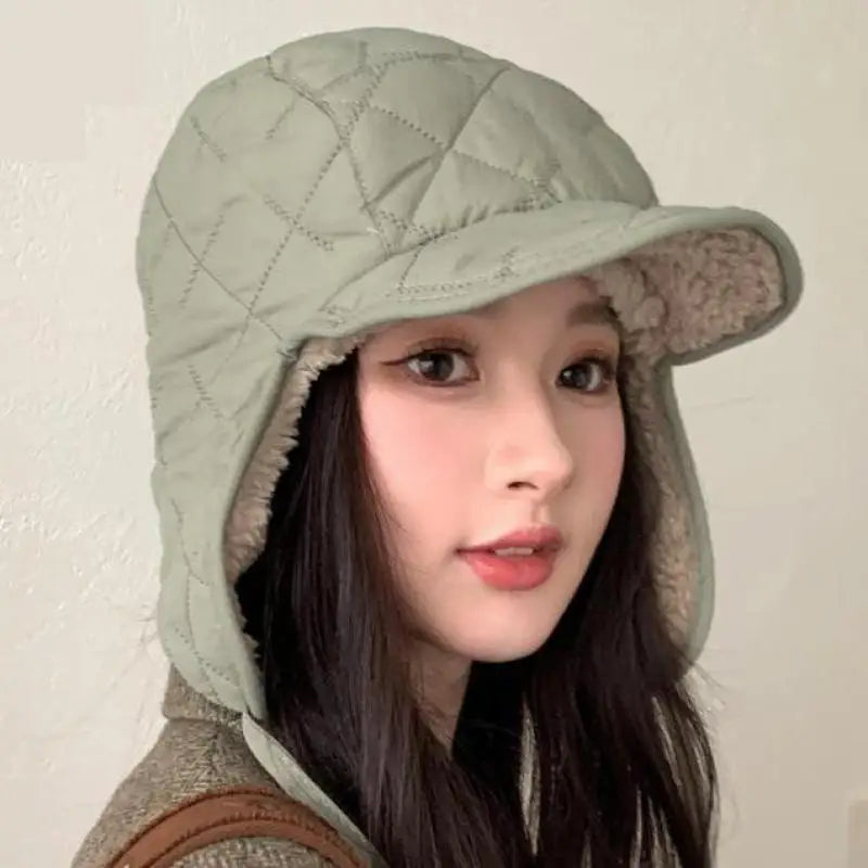 Winter Hats For Women Bomber Hats Windproof Keep Warm With Earflaps Thick Velvet Outdoor Cycling Headwear New