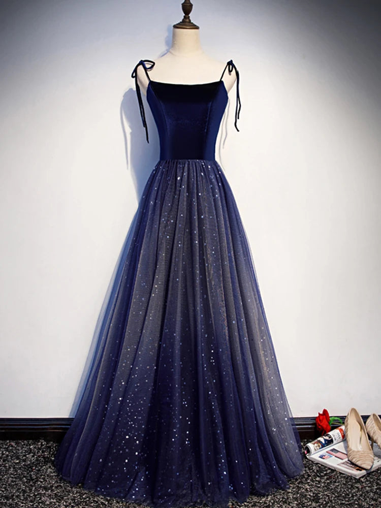 Customized A-Line Shiny Women Evening Dresses Bling Bling Spaghetti Straps Prom Party Gowns Formal Vestido De Noche Abendkleider Beauty hair & fashionfj