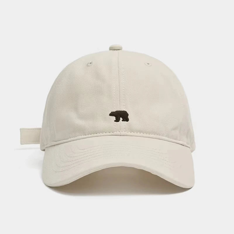 Polar Bear Embroidered Baseball Hats for Men and Women, Wide brims to Show Face, Small Retro Hats, Soft Top Duck Tongue Hats Beauty hair & fashionfj