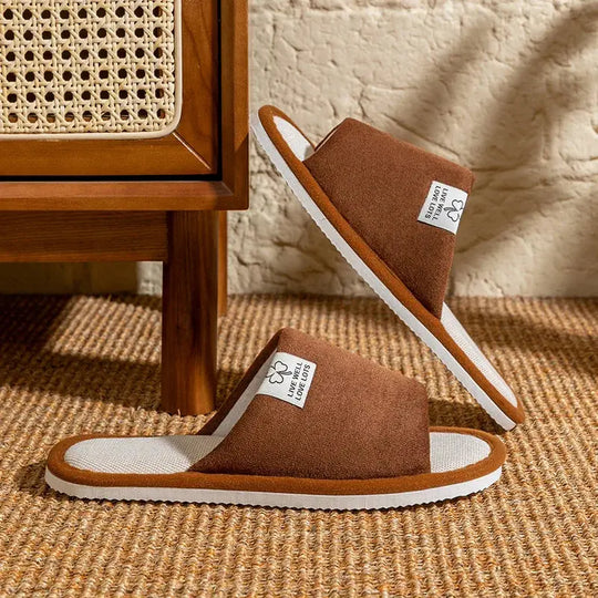 Slippers for Men，Non-Slip Soft-Soled Indoor House Slippers for Spring&Summer, All-Season Linen Home Comfortable Slippers Beauty hair & fashionfj
